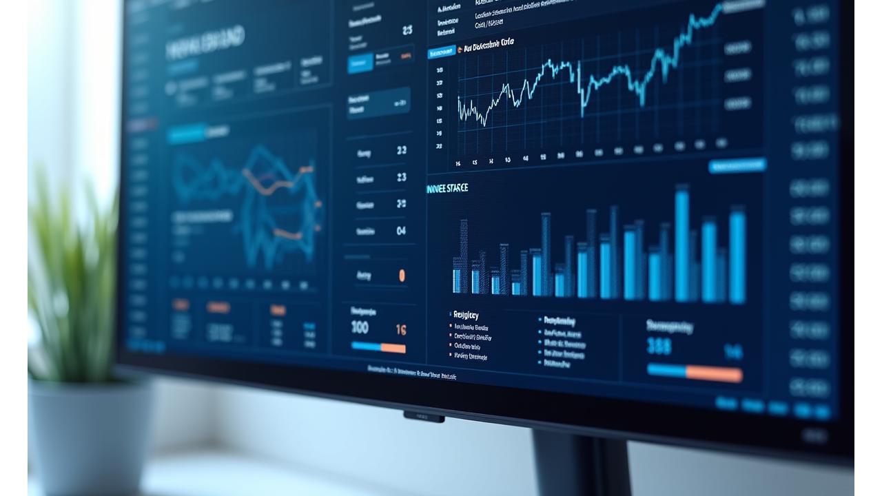 Finanšu informācijas panelis ar dokumentu plūsmu vizualizāciju