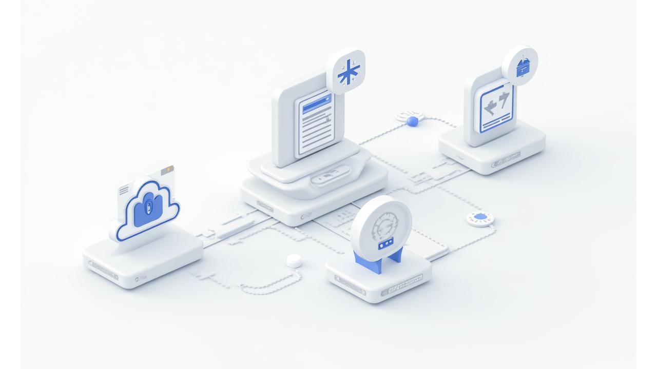Darbplūsmas diagramma, kas vizuāli parāda, kā OCR automatizē rēķinu apstrādi